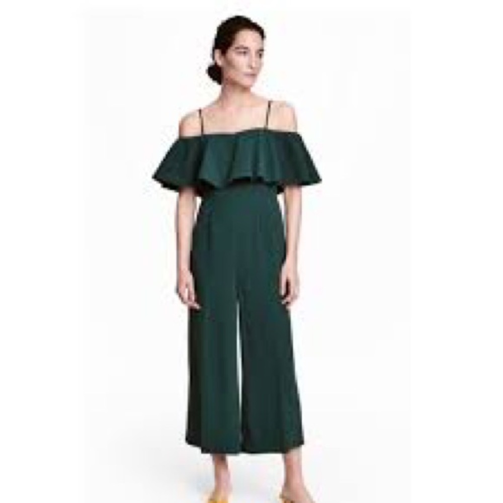H&M Green Jumpsuit with Flounce